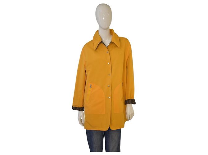 FENDI JEANS Reversible Zucca FF Monogram Yellow Jacke IT 42 US 6 Braun - Ansicht 7