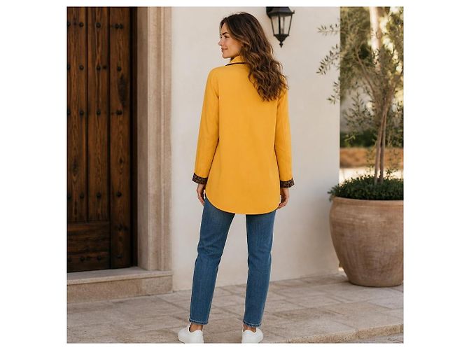 FENDI JEANS Reversible Zucca FF Monogram Yellow Jacke IT 42 US 6 Braun - Ansicht 8