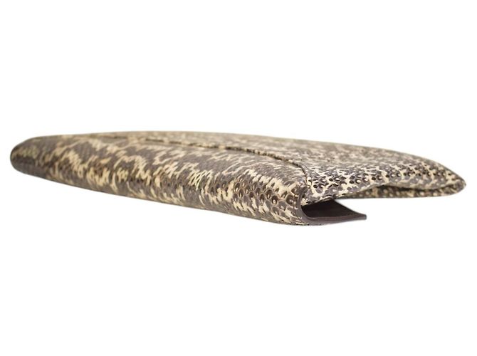 GIVENCHY Antigona Kuvert-Clutch aus Pythonschlange mit Staubbeutel Weiß Grau Python drucken - Ansicht 9