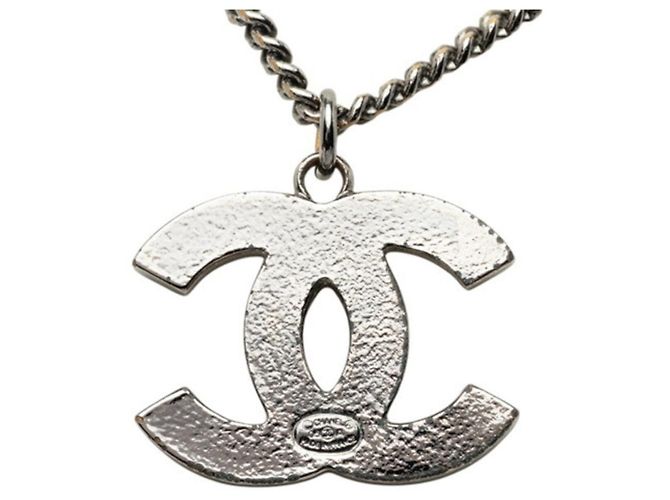 Collar Chanel Coco Mark Plata - vista 2