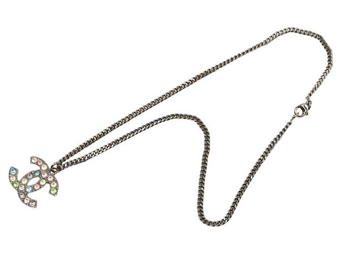 Collar Chanel Coco Mark Plata - vista 3