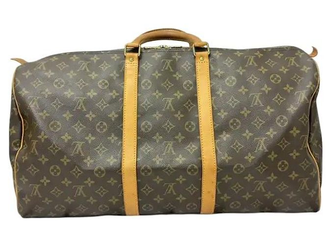 Louis Vuitton Keepall Canvas 55 Marrone - vista 2