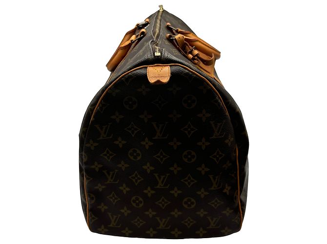 Louis Vuitton Keepall Canvas 55 Marrone - vista 5
