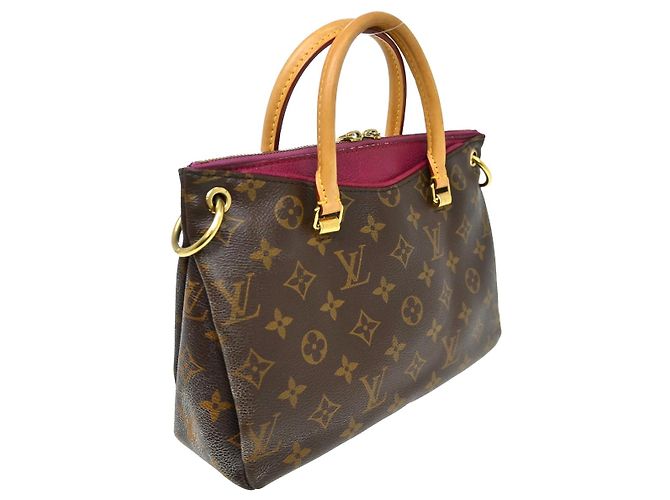 Borsa Louis Vuitton Pallas Tote Monogram Canvas with Leather BB Marrone - vista 2