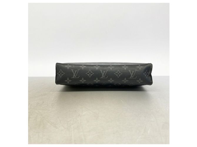 Louis Vuitton Monogram Eclipse Pochette Voyage MM Clutch Bag Schwarz - Ansicht 3
