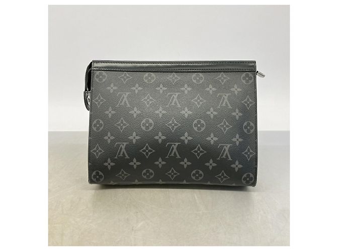 Louis Vuitton Monogram Eclipse Pochette Voyage MM Clutch Bag Schwarz - Ansicht 8