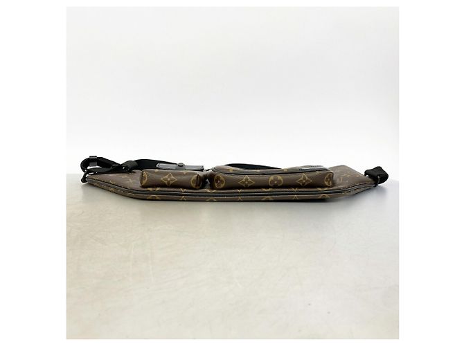 Sac banane Louis Vuitton Monogram Macassar Christopher Marron - vue 3