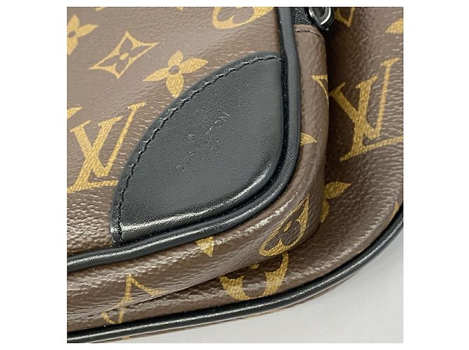 Sac banane Louis Vuitton Monogram Macassar Christopher Marron - vue 6