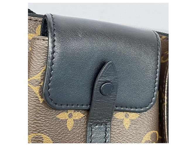 Sac banane Louis Vuitton Monogram Macassar Christopher Marron - vue 7
