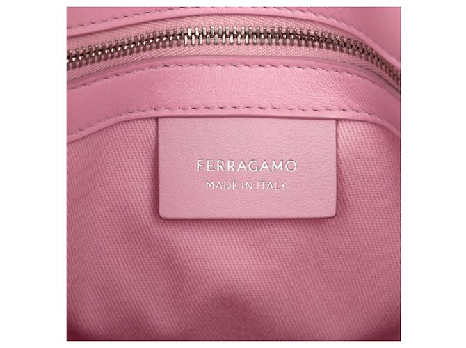 Mini borsa tote in tessuto rosa Salvatore Ferragamo - vista 5
