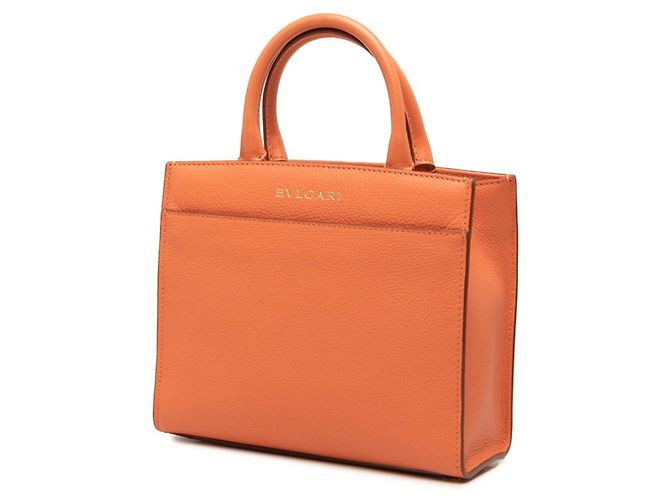 Bulgari Borsa Bvlgari in pelle arancione - vista 2