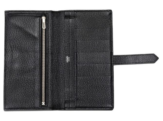 Hermès Cartera larga Hermes Bearn Soufflé Negro - vista 5
