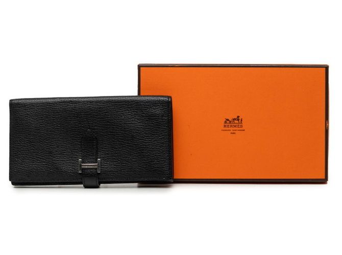 Hermès Cartera larga Hermes Bearn Soufflé Negro - vista 9