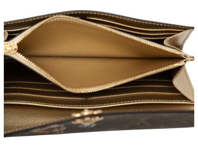 Louis Vuitton Monogram Vivienne Portefeuille Sarah Long Wallet Marrone - vista 4