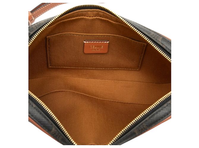 Céline Celine Triomphe Cuile Schultertasche Braun - Ansicht 4