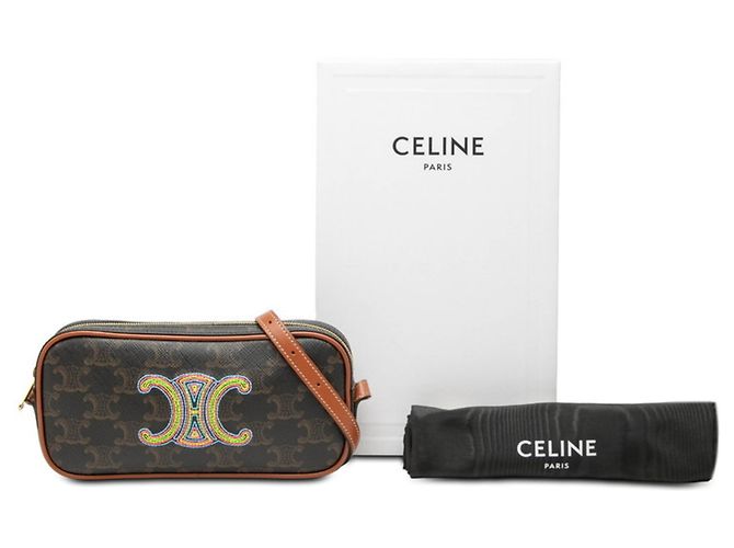 Céline Celine Triomphe Cuile Schultertasche Braun - Ansicht 7