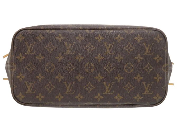 Borsa Tote Louis Vuitton Neverfull MM Monogram Marrone Monogramma - vista 3
