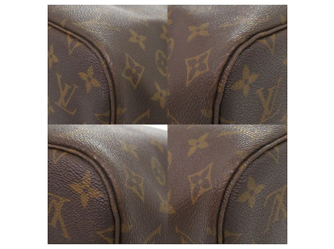 Borsa Tote Louis Vuitton Neverfull MM Monogram Marrone Monogramma - vista 4
