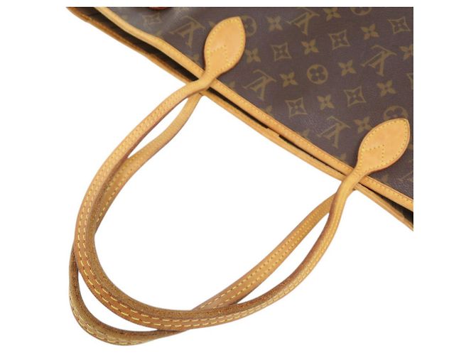 Borsa Tote Louis Vuitton Neverfull MM Monogram Marrone Monogramma - vista 7