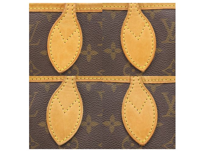 Borsa Tote Louis Vuitton Neverfull MM Monogram Marrone Monogramma - vista 8