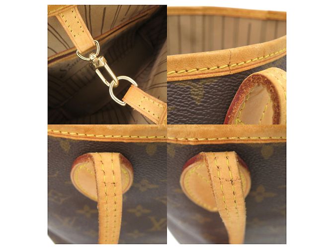 Borsa Tote Louis Vuitton Neverfull MM Monogram Marrone Monogramma - vista 9