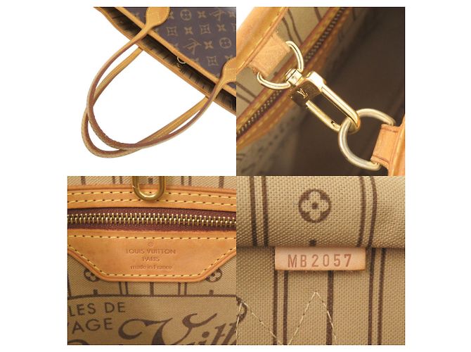 Borsa Tote Louis Vuitton Neverfull PM Monogram Beige Monogramma - vista 9