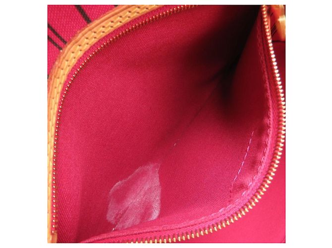 Borsa Tote Louis Vuitton Monogram Neverfull PM Marrone Fuschia - vista 11