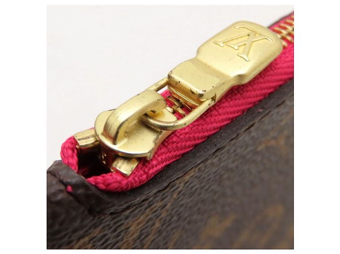 Borsa Tote Louis Vuitton Monogram Neverfull PM Marrone Fuschia - vista 17