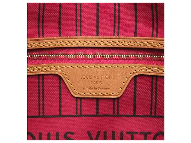 Borsa Tote Louis Vuitton Monogram Neverfull PM Marrone Fuschia - vista 7