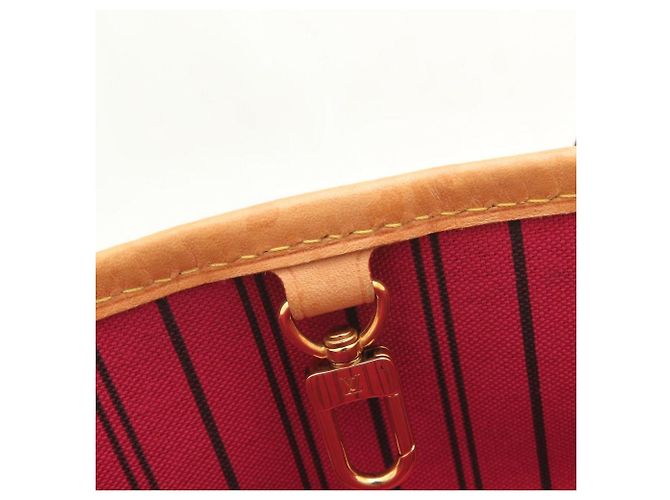 Borsa Tote Louis Vuitton Monogram Neverfull PM Marrone Fuschia - vista 9