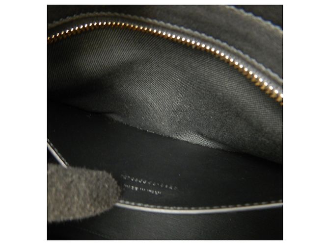 Borsa a mano Yves Saint Laurent Downtown Baby Nero Bianco - vista 17