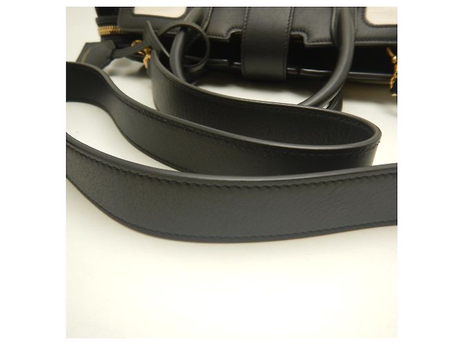 Borsa a mano Yves Saint Laurent Downtown Baby Nero Bianco - vista 4