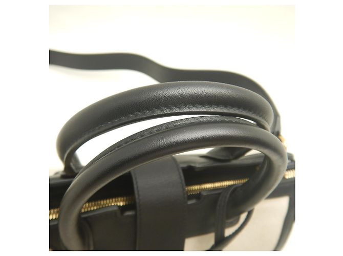 Borsa a mano Yves Saint Laurent Downtown Baby Nero Bianco - vista 7
