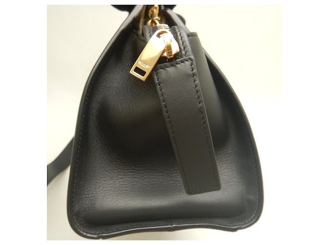 Borsa a mano Yves Saint Laurent Downtown Baby Nero Bianco - vista 8