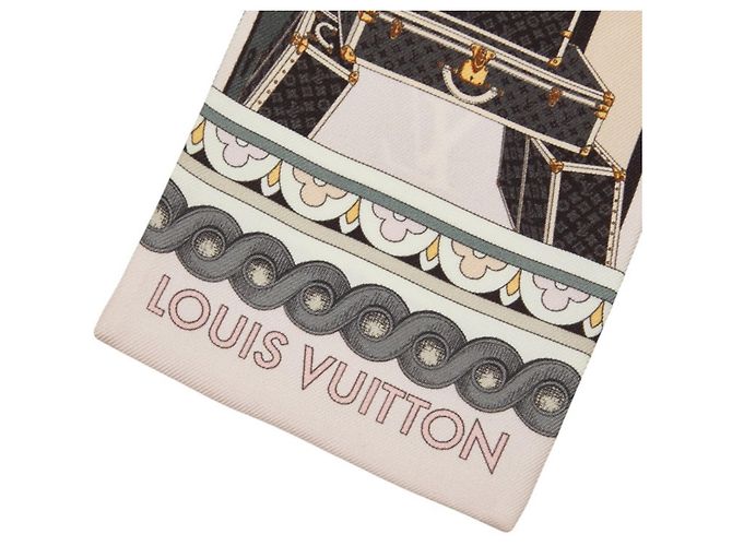 Foulard Louis Vuitton Monogram Bandeau Around the World Marrone Rosa Multicolore Monogramma - vista 2