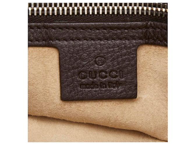 Borsa Tote Gucci in pelle marrone - vista 10