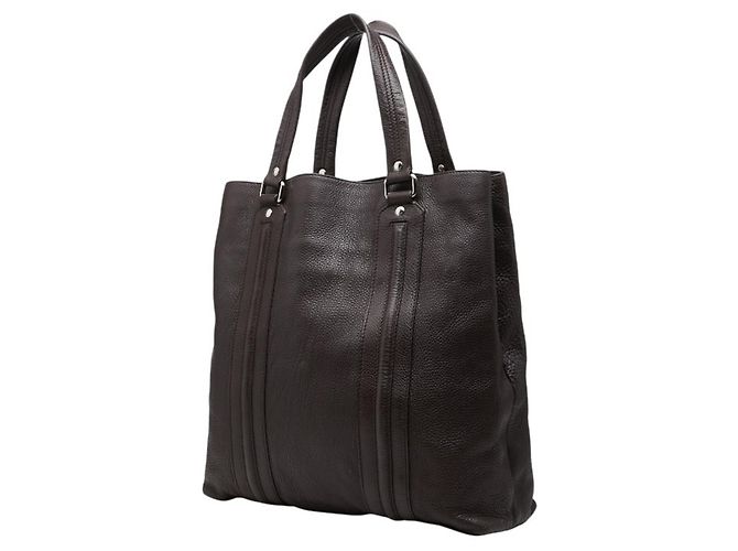 Borsa Tote Gucci in pelle marrone - vista 2