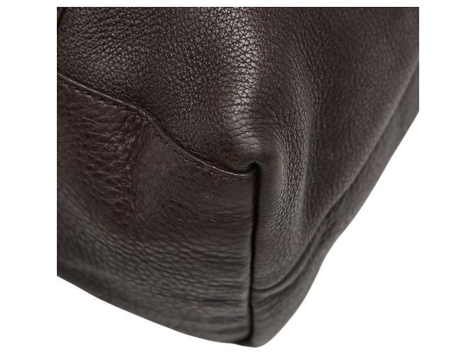 Borsa Tote Gucci in pelle marrone - vista 4