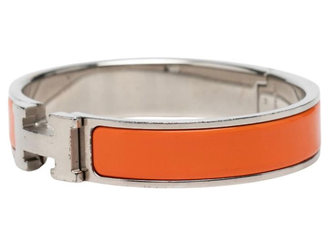Hermès Bracciale smaltato Hermes Click H PM Argento Arancione - vista 2