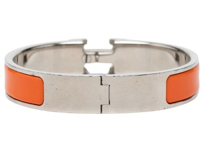 Hermès Bracciale smaltato Hermes Click H PM Argento Arancione - vista 3