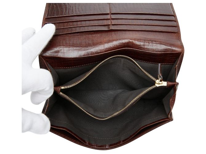 Fendi Zucca langes Portemonnaie Braun Khaki - Ansicht 7