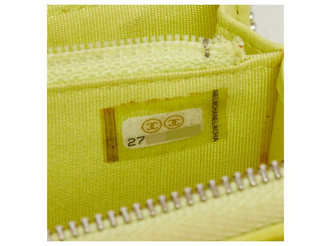 Chanel Coco Mark Matelassé Langbeutel Schwarz Gelb - Ansicht 7