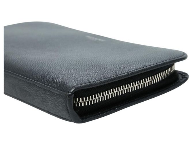 Saint Laurent Black Leather Long Wallet - view 4