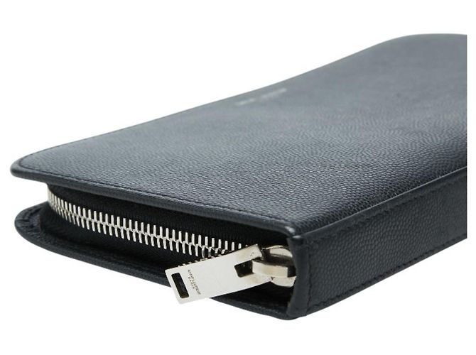 Saint Laurent Black Leather Long Wallet - view 5