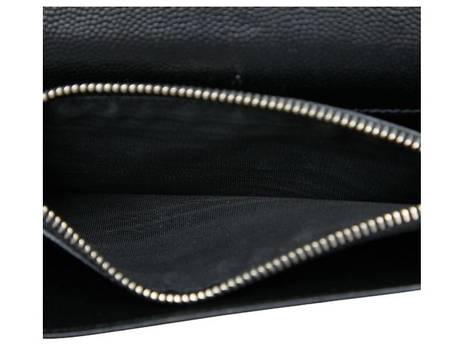 Saint Laurent Black Leather Long Wallet - view 7