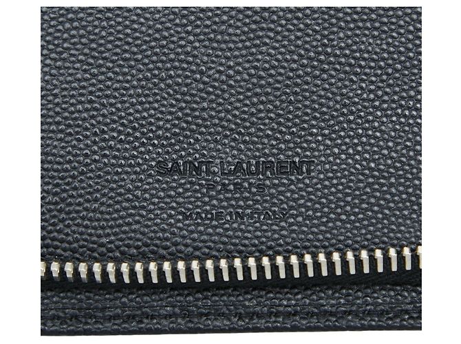 Saint Laurent Black Leather Long Wallet - view 9