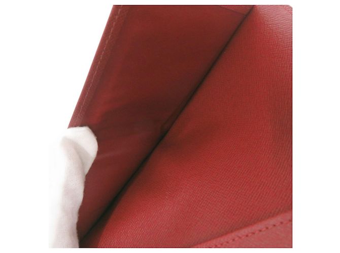Louis Vuitton Portefeuille Eugenie Epi Red Long Wallet Rosso - vista 5
