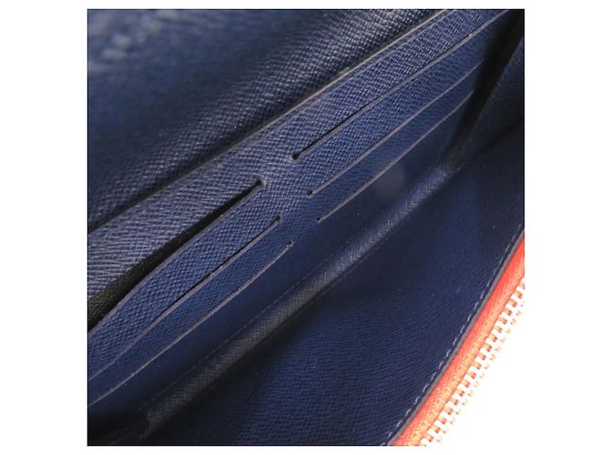 Louis Vuitton Portefeuille Flore Epi Long Wallet Verde Arancione Blu navy - vista 6