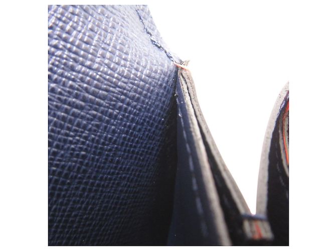 Louis Vuitton Portefeuille Flore Epi Long Wallet Verde Arancione Blu navy - vista 9