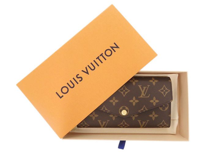 Louis Vuitton Portefeuille Sarah Monogram Long Wallet Marrone Monogramma - vista 2